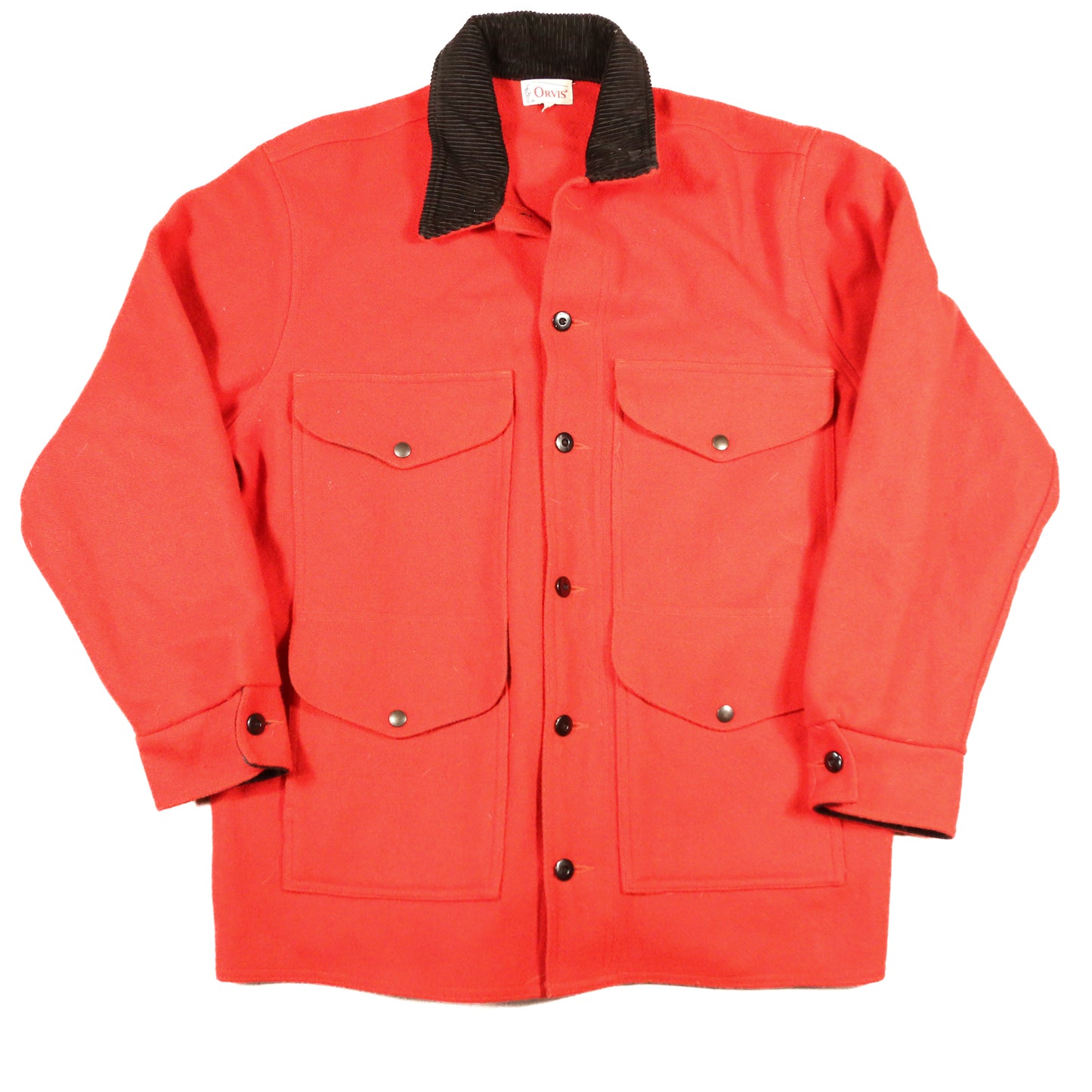 1980's Orvis Red Wool Barn Coat - XL