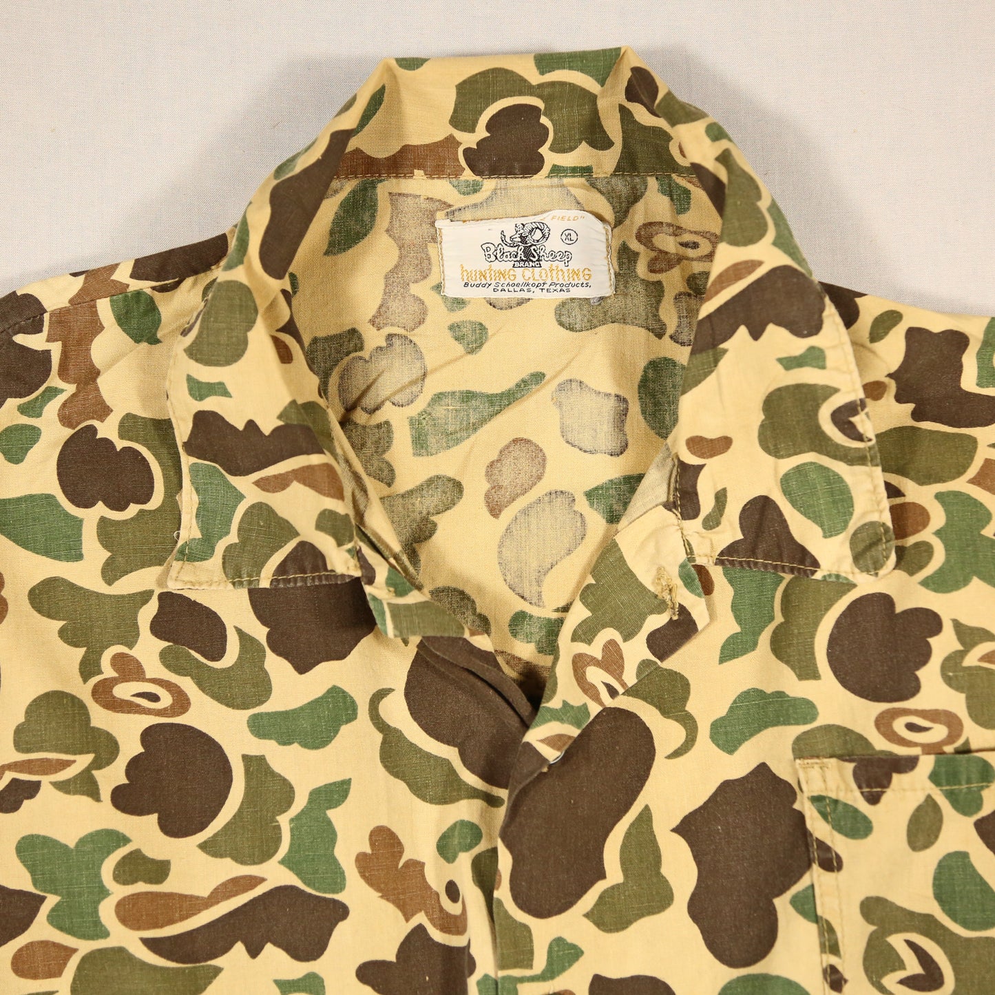 1970's Black Sheep Duck hunting camo Shirt - L