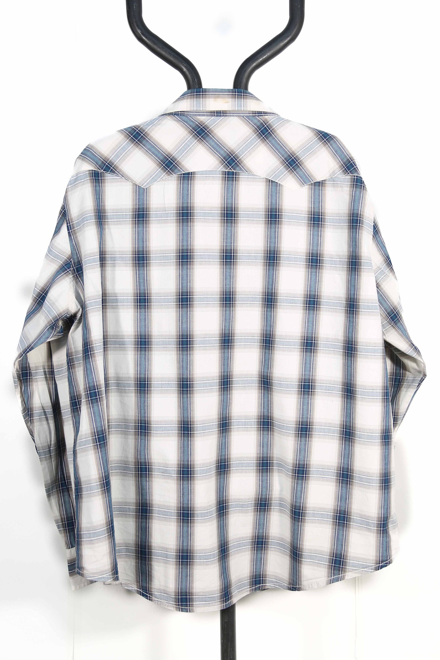 Wrangler White Plaid Western Shirt - XXL