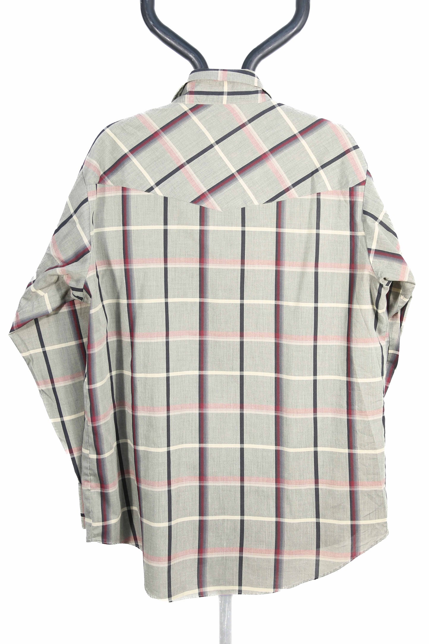 Grey Plaid Ely Plains Western Shirt - L/XL