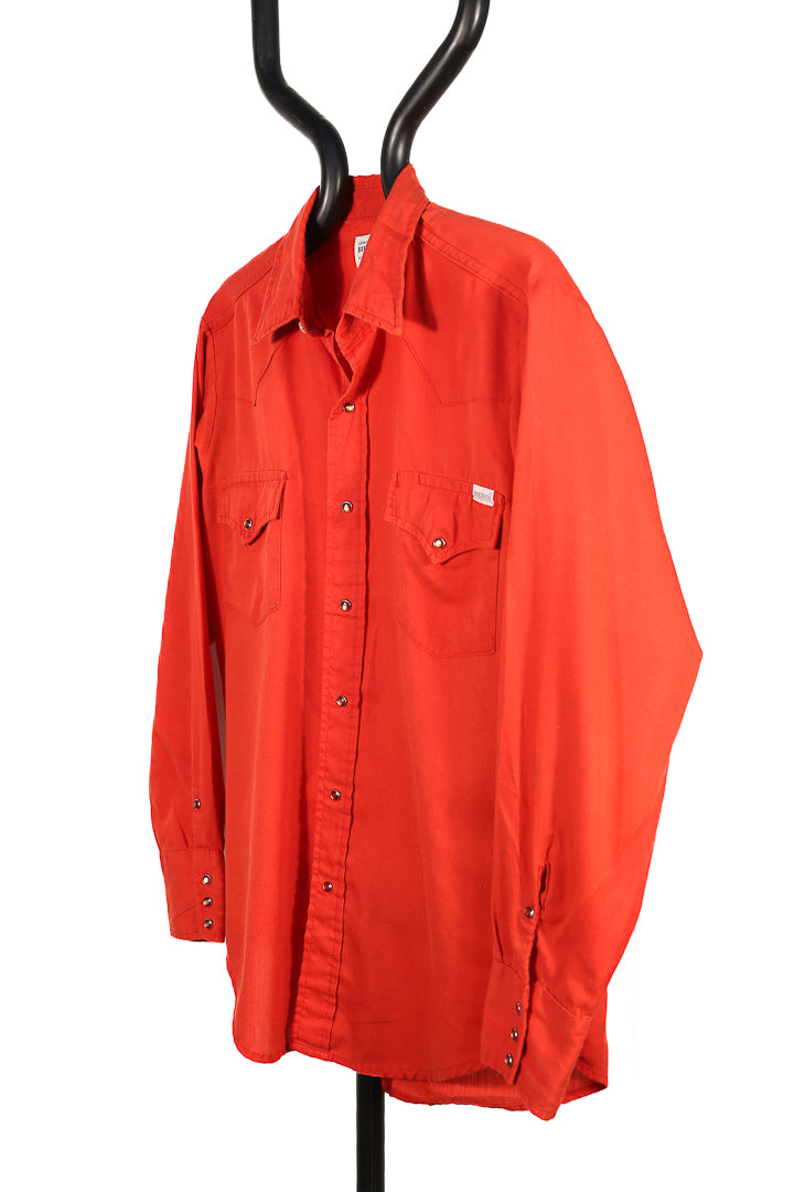 1970s Red Genuine Roebucks Western Shirt - M/L