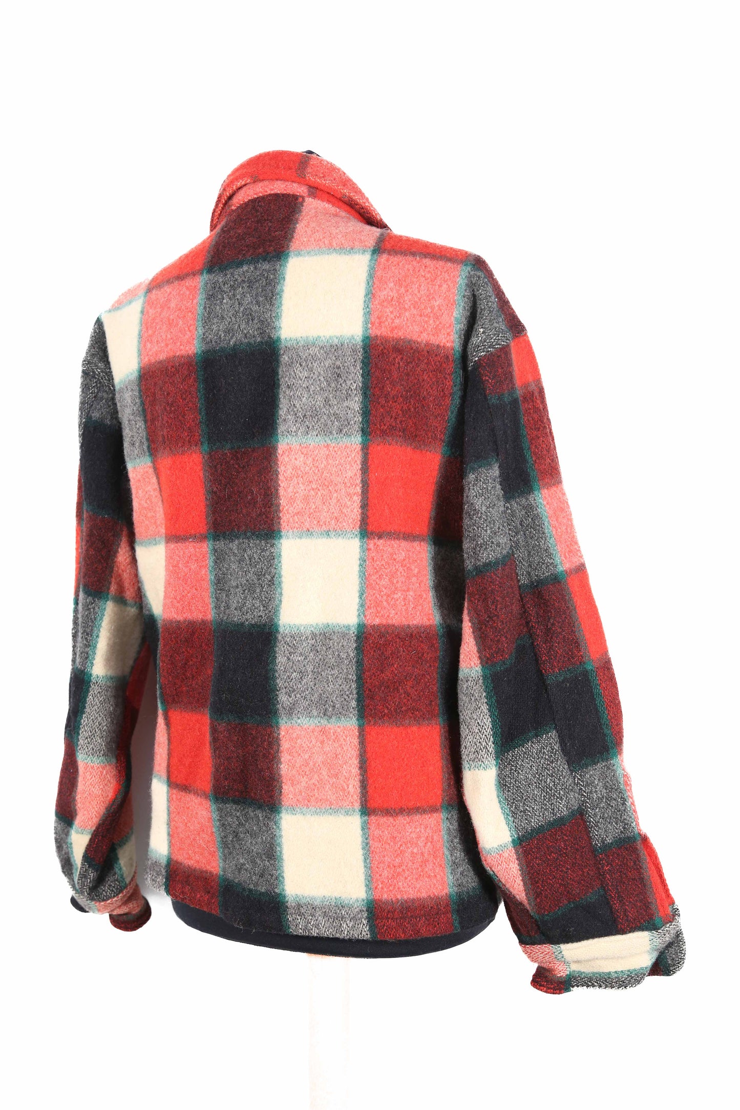 Made in USA Ladies 60's Woolrich Red Plaid Jacket - L