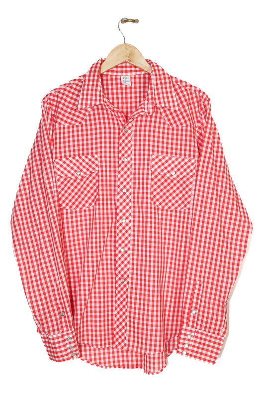 1950s Malco Modes Gingham Shirt - L/XL