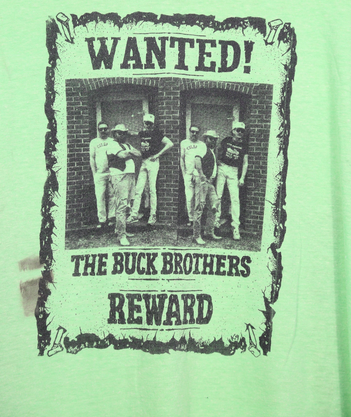 1990 Buck Brothers 'Dancing in the Nude Tour' Neon T-Shirt - M