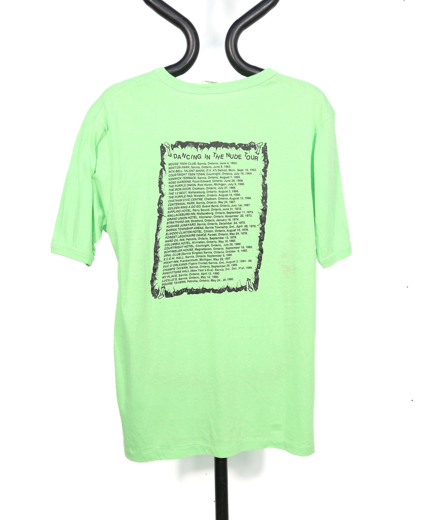 1990 Buck Brothers 'Dancing in the Nude Tour' Neon T-Shirt - M