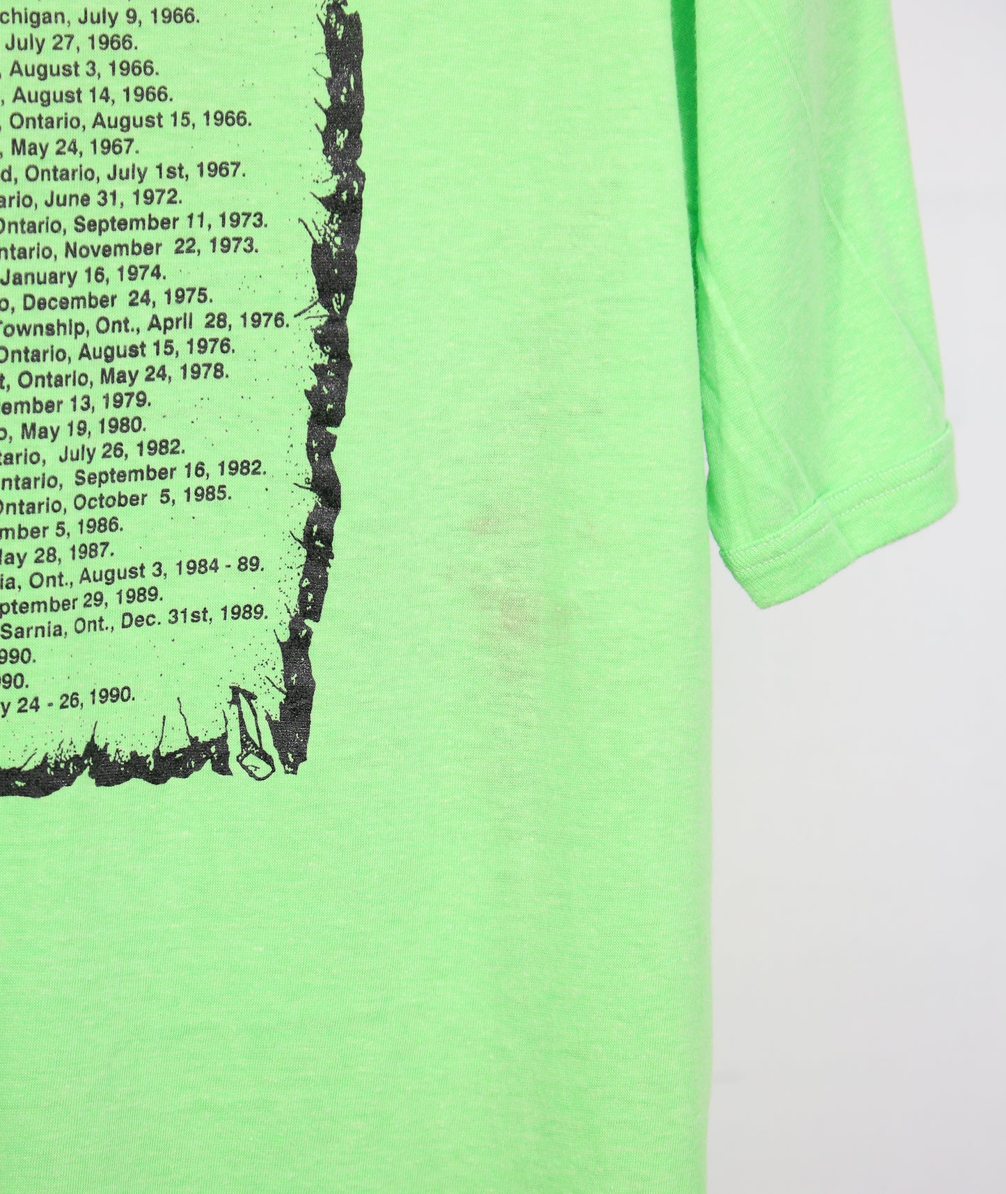 1990 Buck Brothers 'Dancing in the Nude Tour' Neon T-Shirt - M