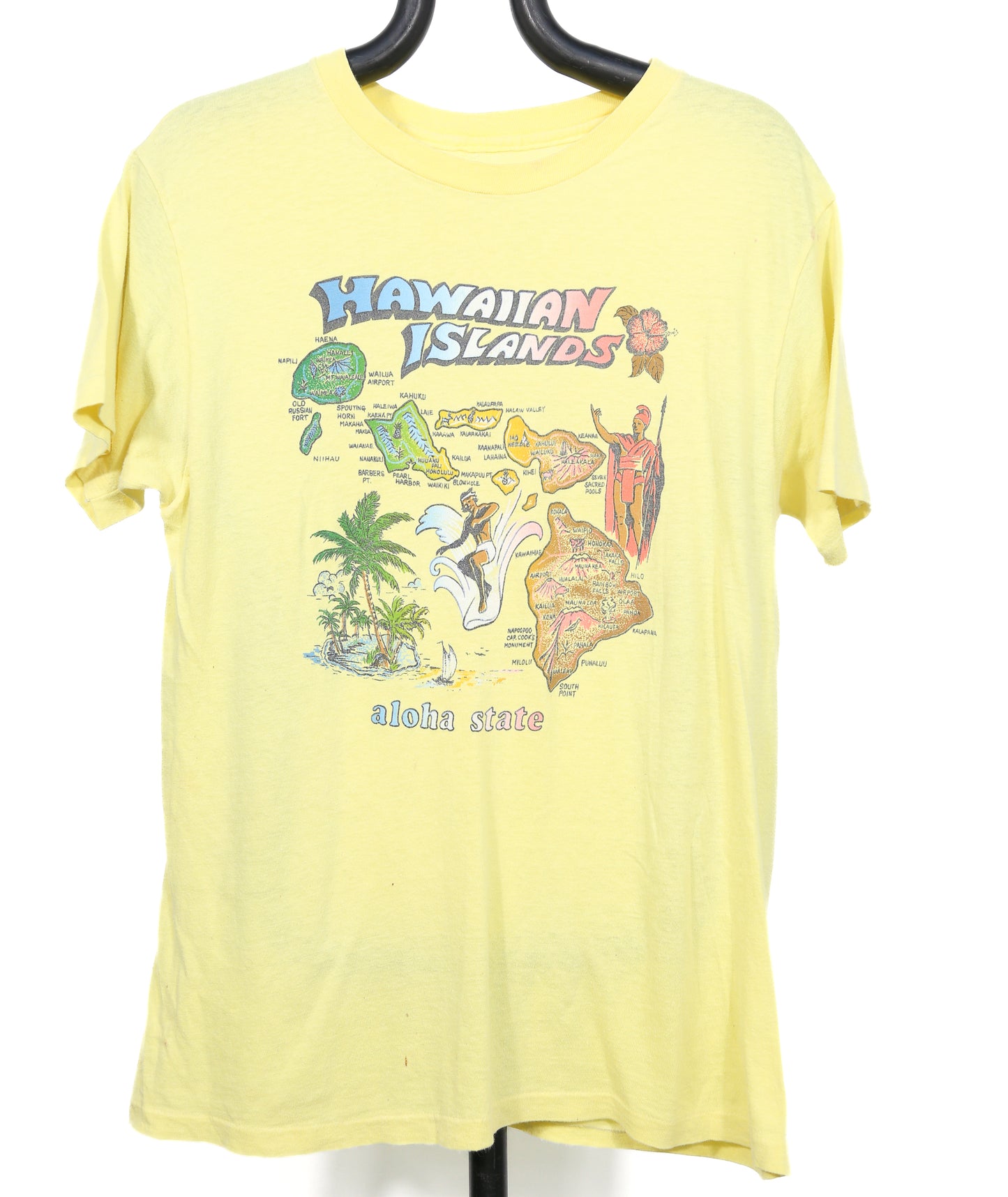 Vintage Hawaiian Islands Souvenir Single-Stitch T-Shirt - S