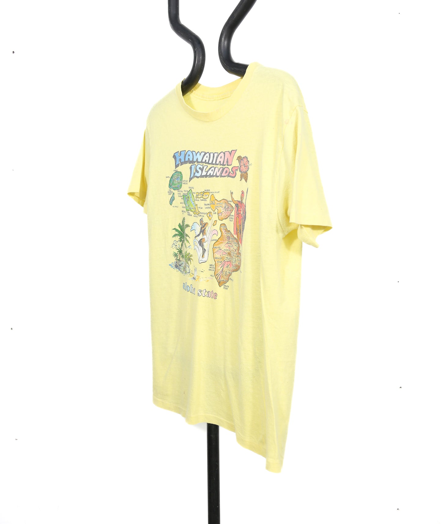 Vintage Hawaiian Islands Souvenir Single-Stitch T-Shirt - S