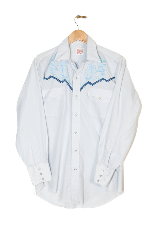 'Western Fashions' Embroidered Western Shirt - M