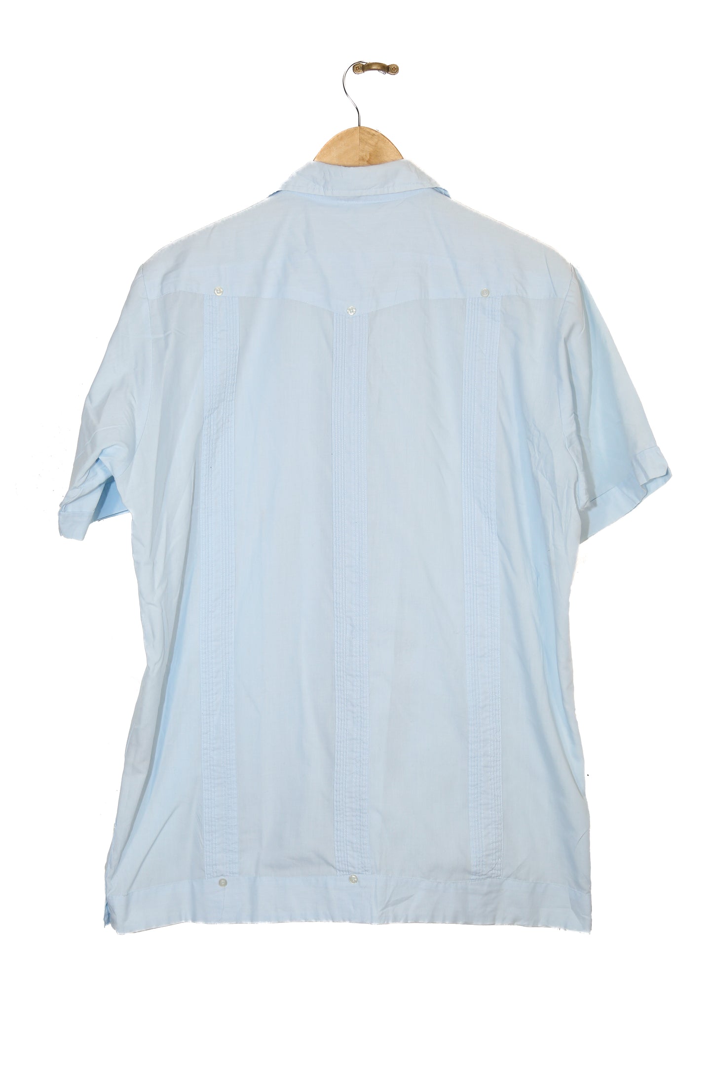 1970s Blue Guayabera - XL