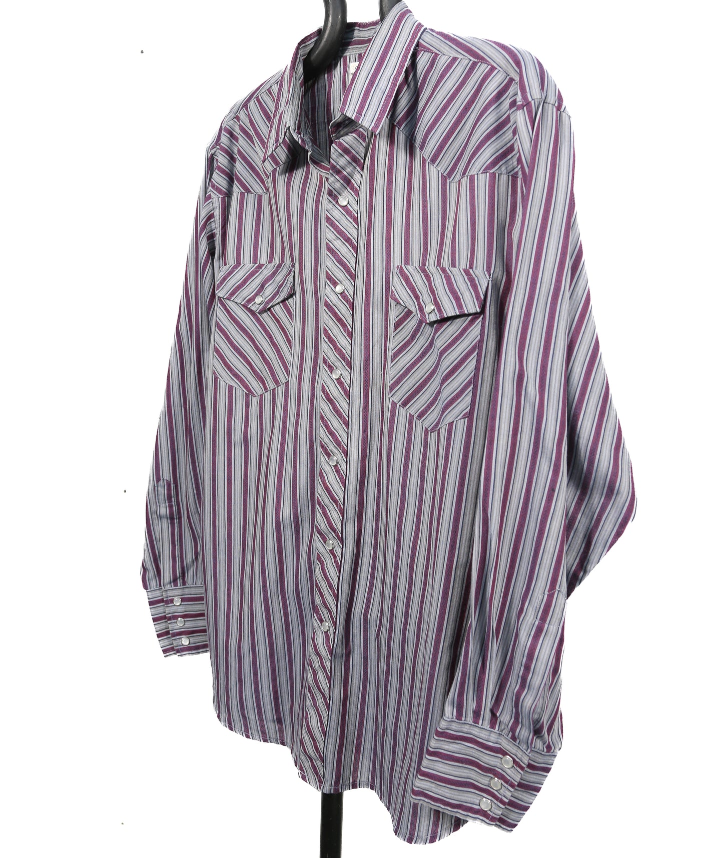 Purple and grey striped Corral West Ranch Wear shirt - L