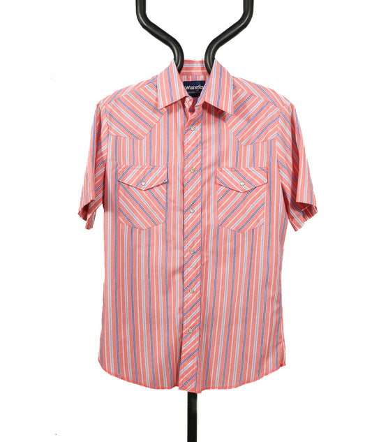 Wrangler Pink Striped Western Cowboy shirt - S