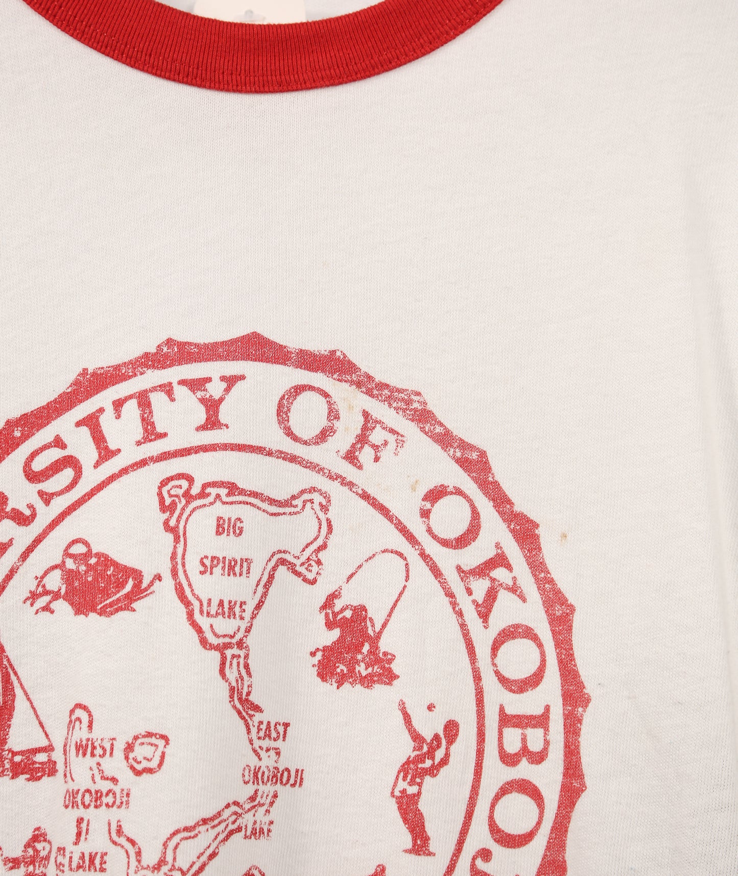 University of Okoboji Single Stitch Ringer T-Shirt - M