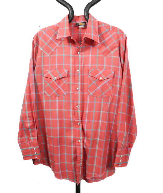 Holt Plaid Made in USA Western Wear Shirt - L/XL