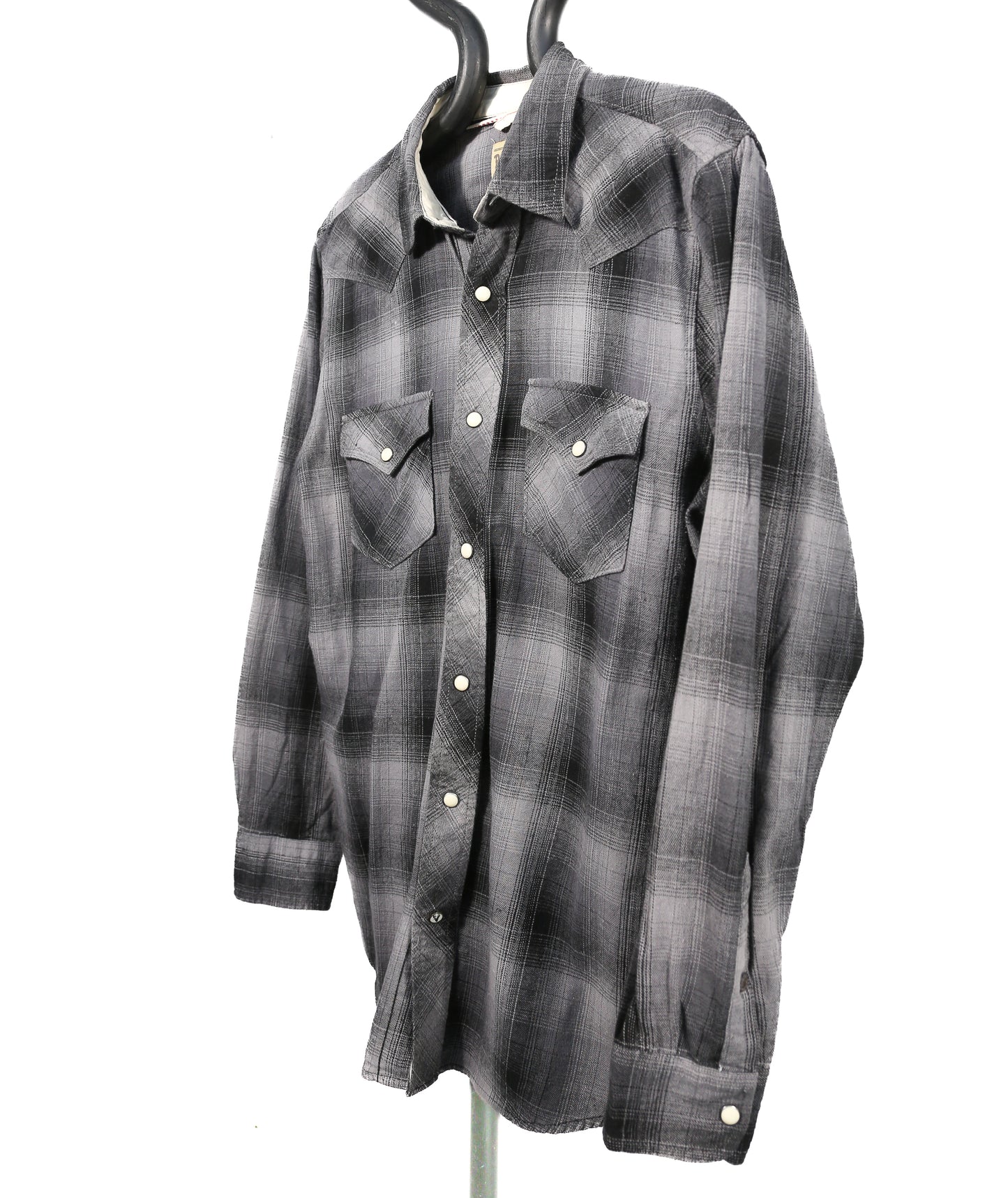 Black/grey Sears Roebuck & co flannel shirt - M