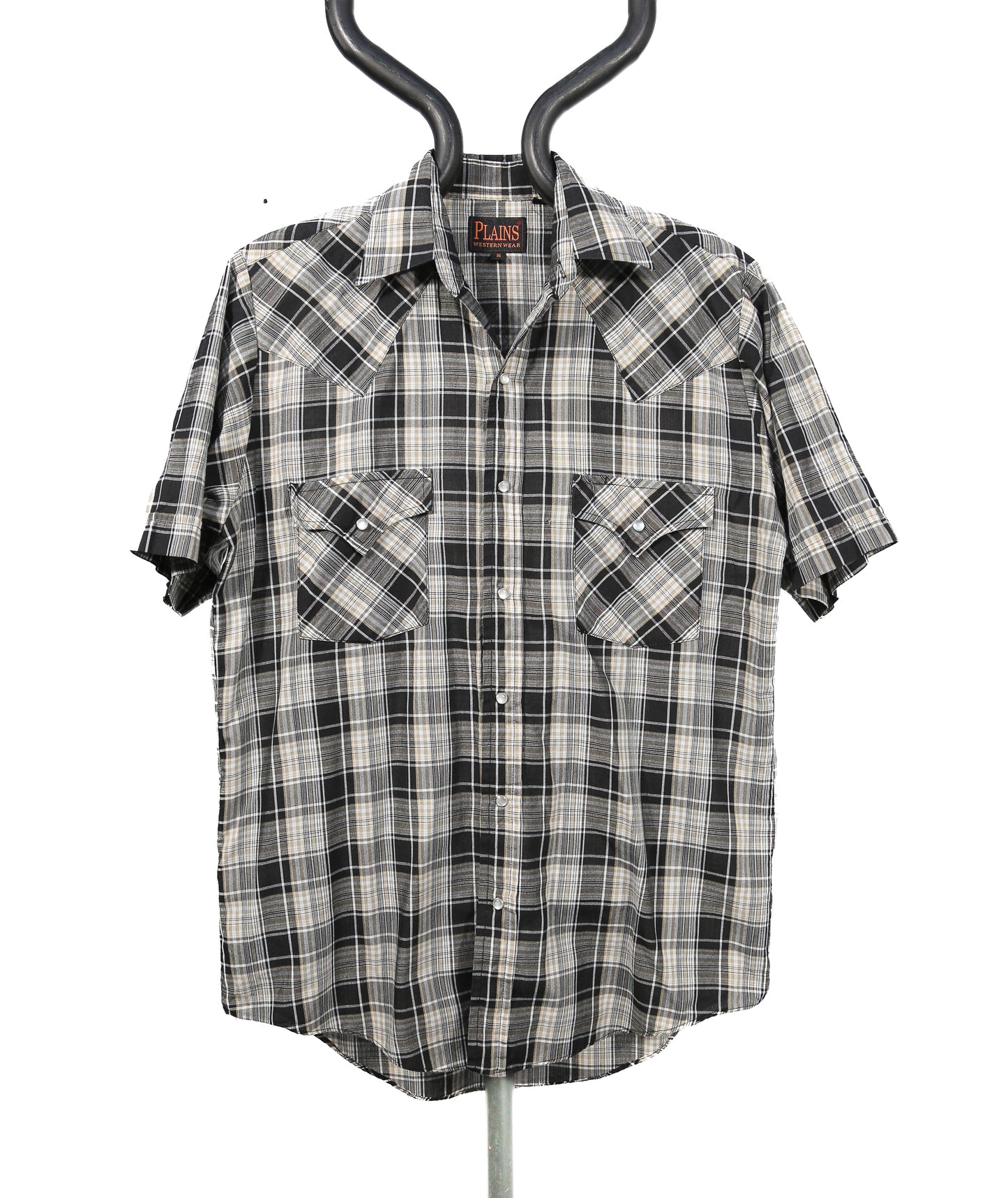 Plaid Plains Short Sleeve Western Wear Cowboy Shirt - S – Iron Child Vintage