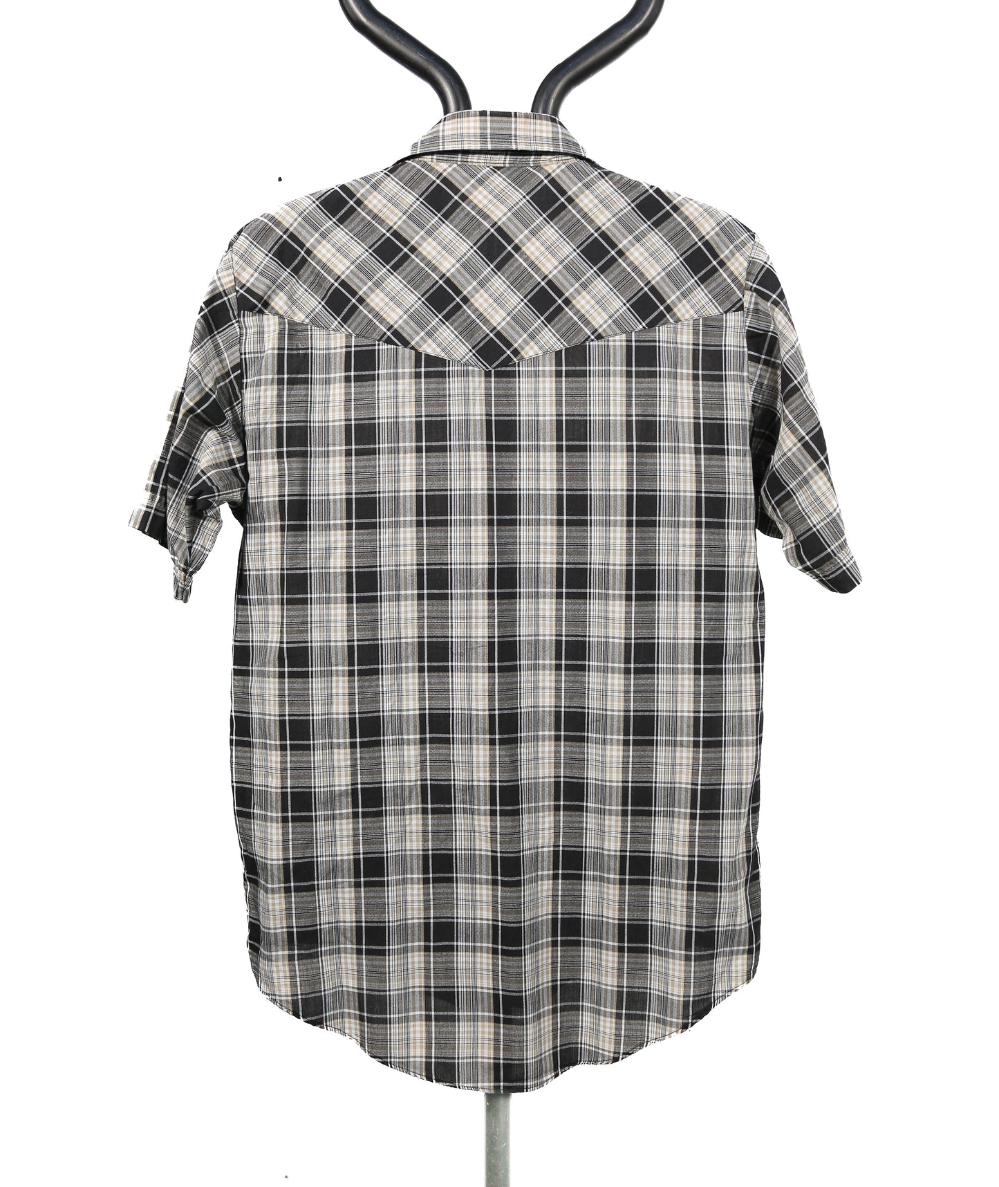 Plaid Plains Short Sleeve Western Wear Cowboy Shirt - S