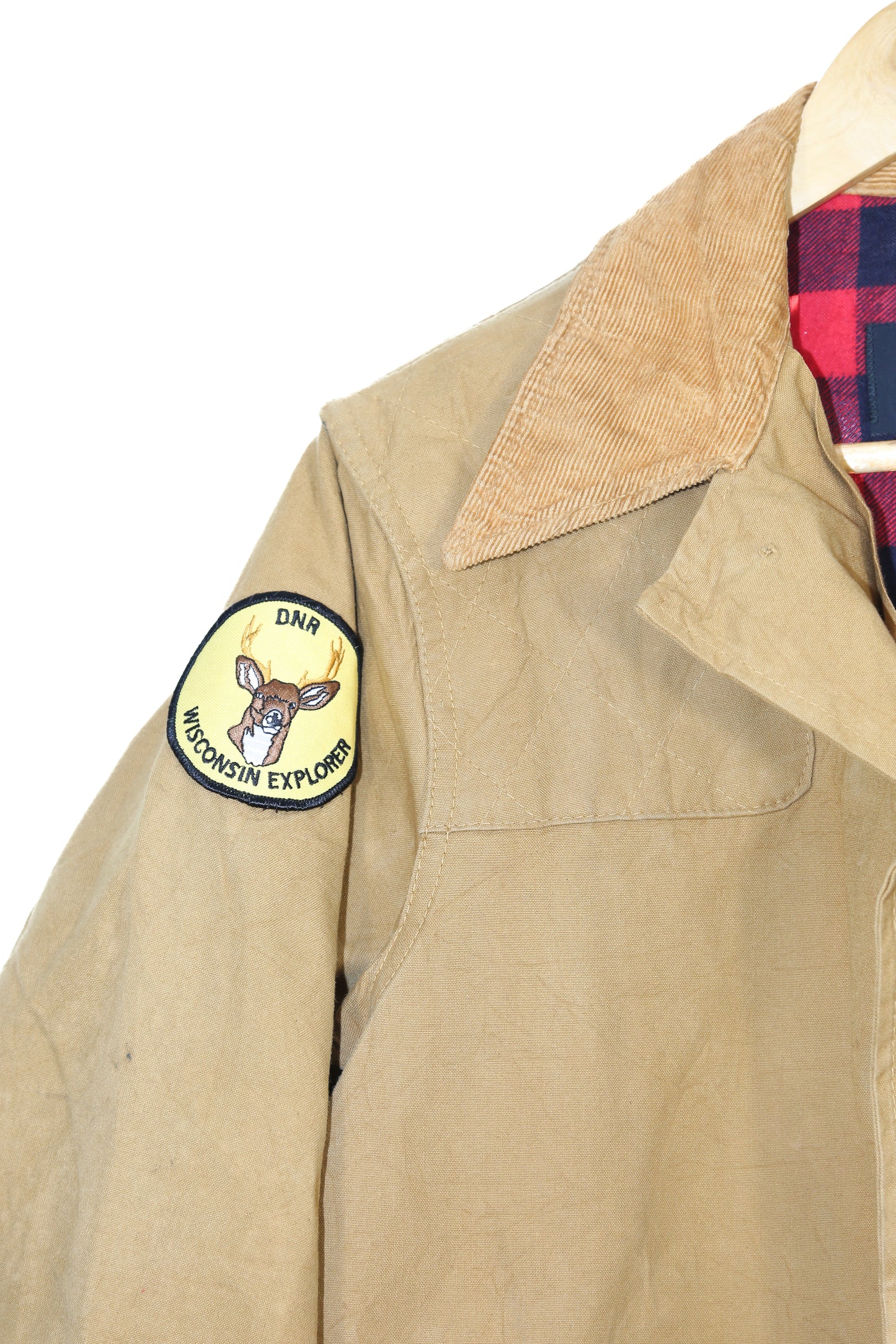 1970's Red Head Canvas Hunting Jacket with Patches - M