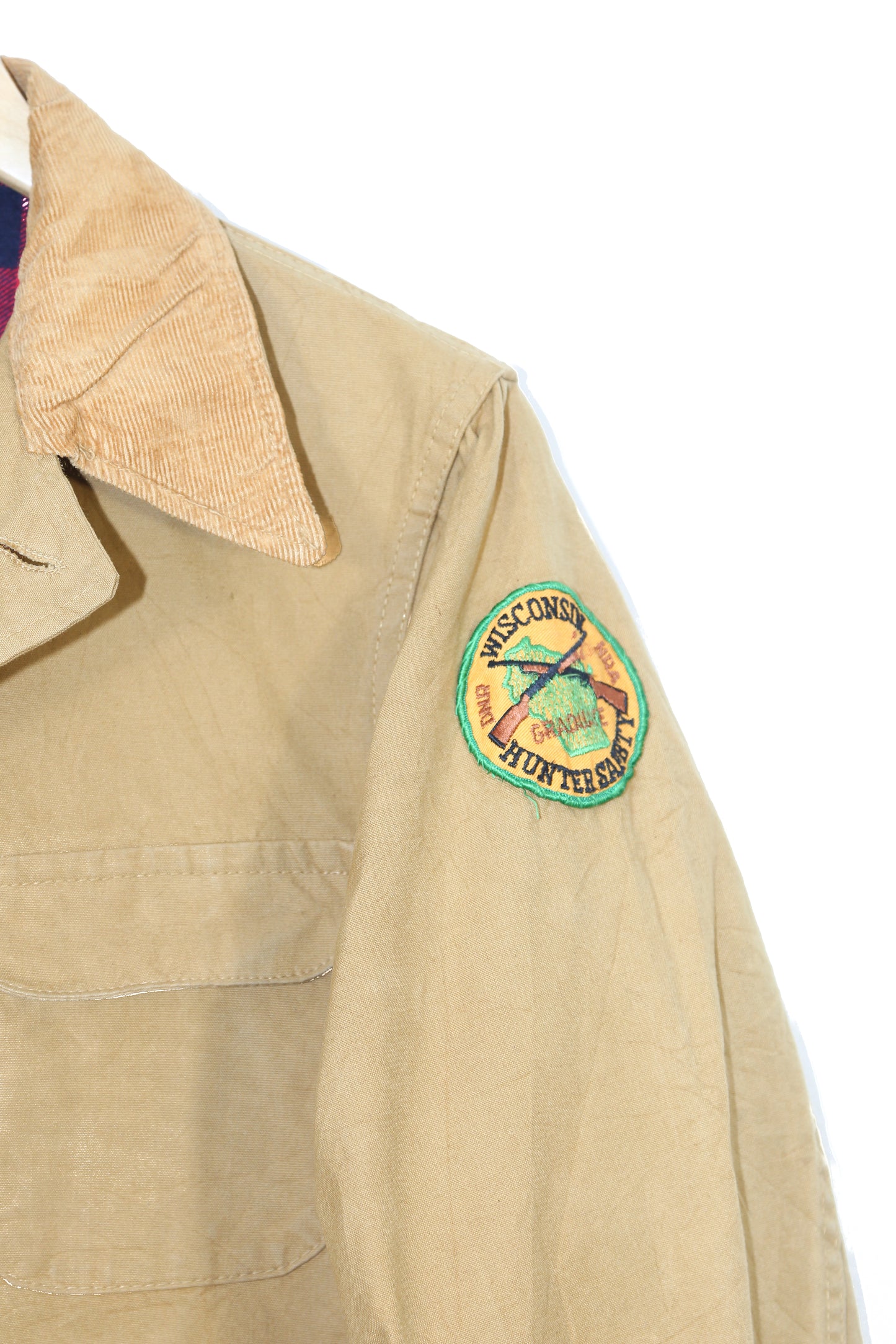 1970's Red Head Canvas Hunting Jacket with Patches - M