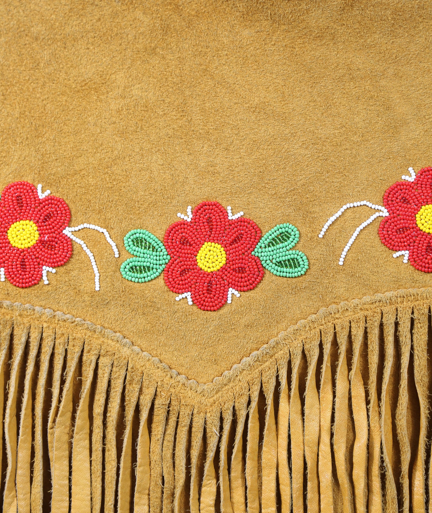 1950/60s Chippewa Ojibwe Beaded Fringed Suede Jacket - M