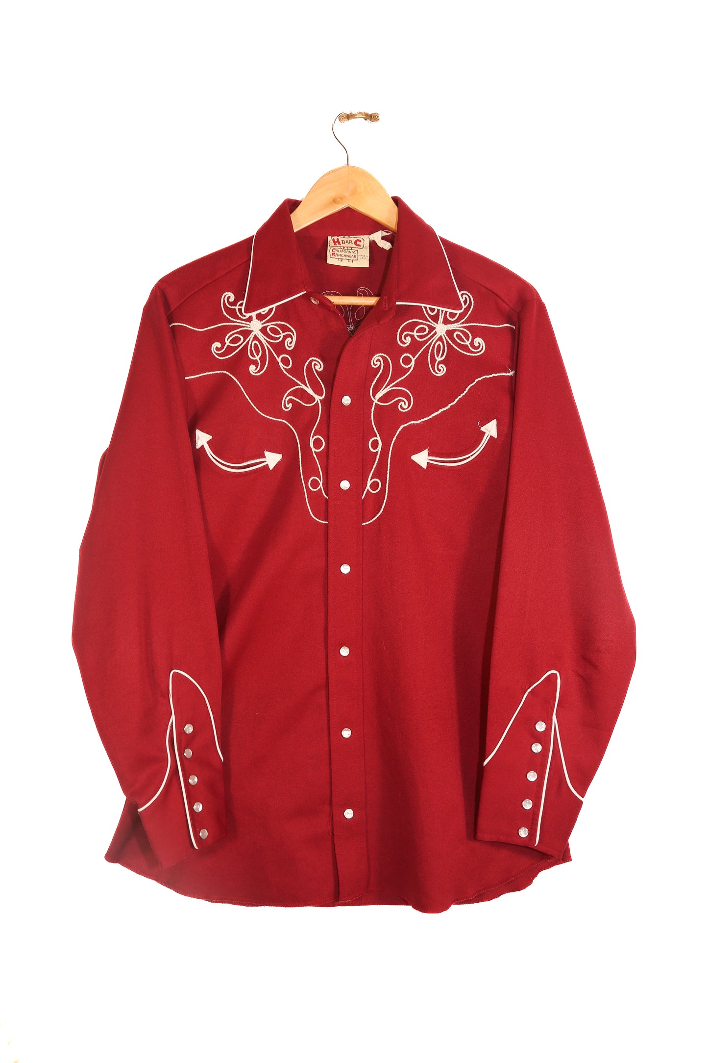 1970s H-Bar-C Embroidered Western Shirt - M