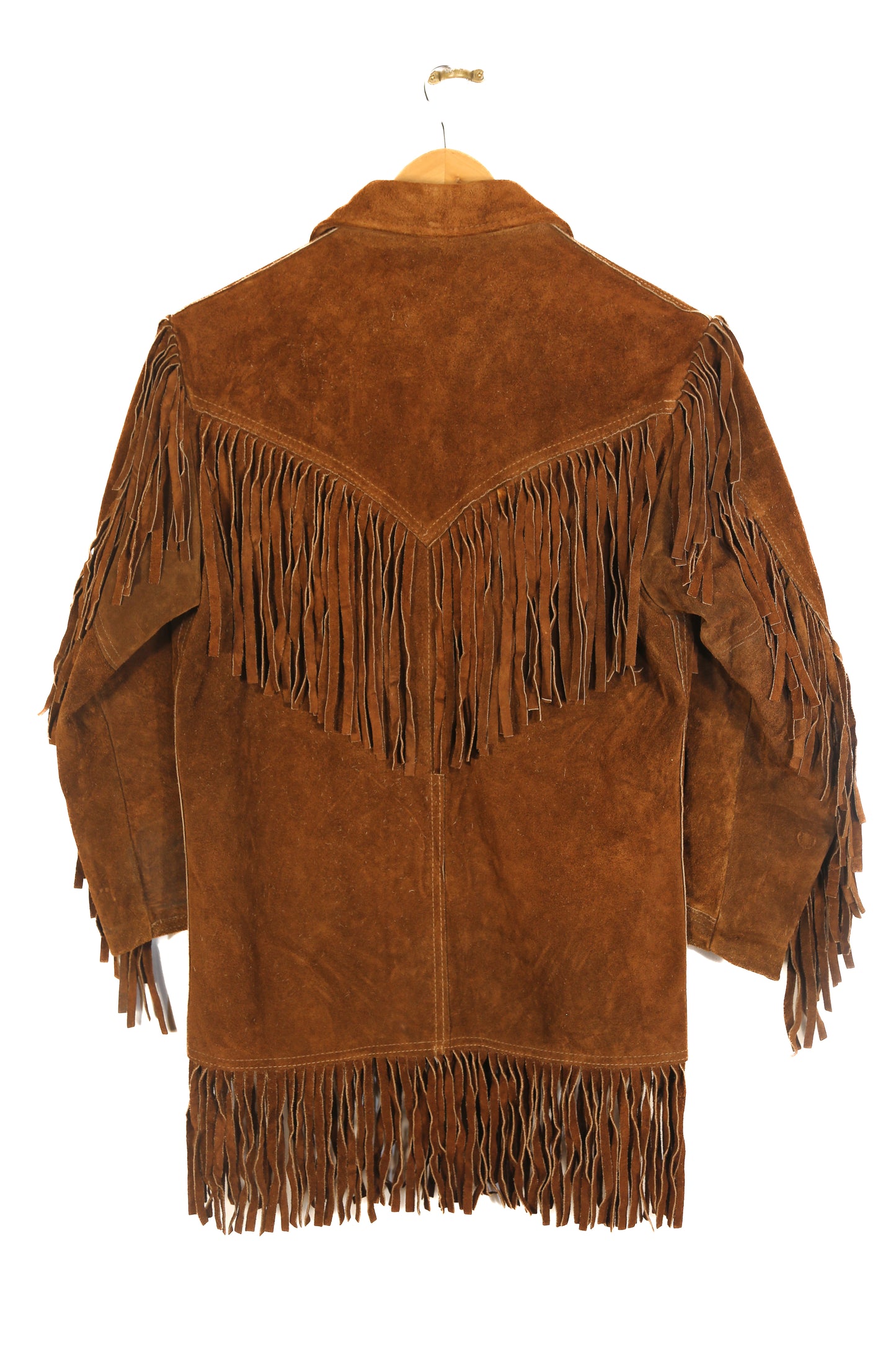 1970s Golden Thread Outerwear by Brill Bros Suede Fringe Jacket - Size M