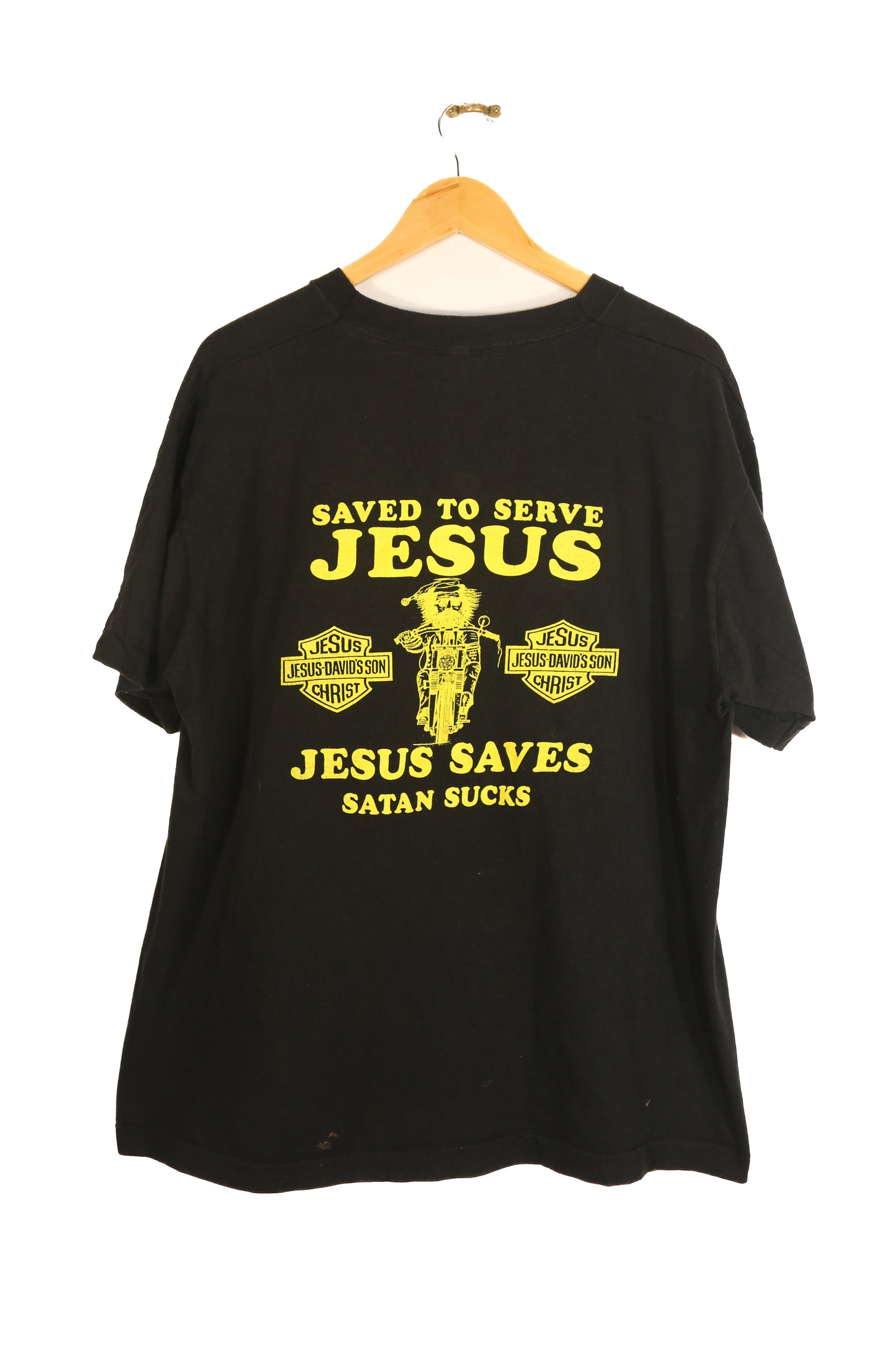 1990s Jesus Saves, Satan Sucks 'Jesus-David's Son' Single-Stitch T-Shirt - XL