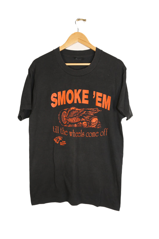 1990s Smoke 'Em 'Till The Wheels Fall Off' T-Shirt - S/M