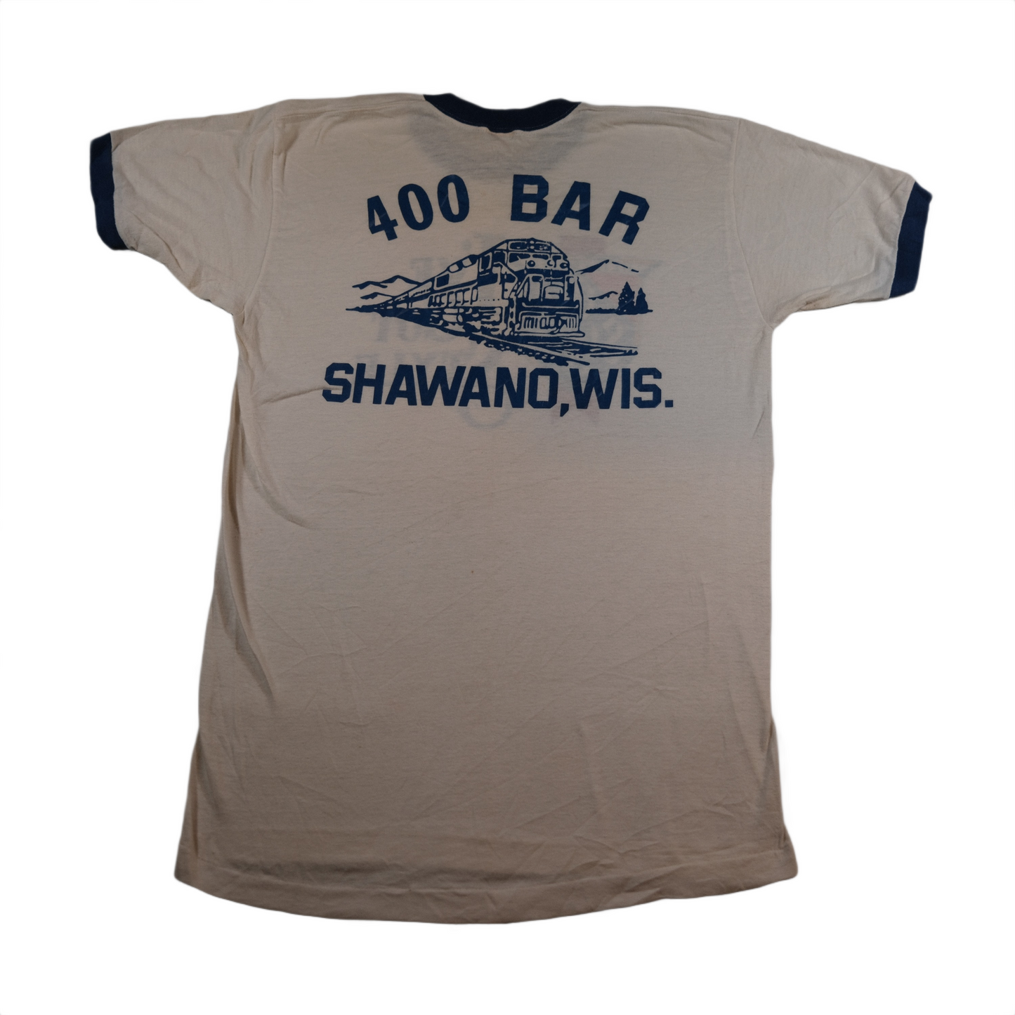 1982 White Old Style Beer ringer t-shirt - S/M
