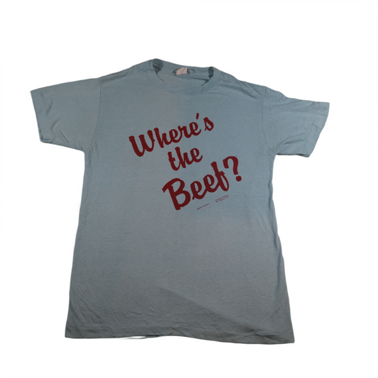 1984 Blue Wendy's "Wheres the Beef" t-shirt - XS/S