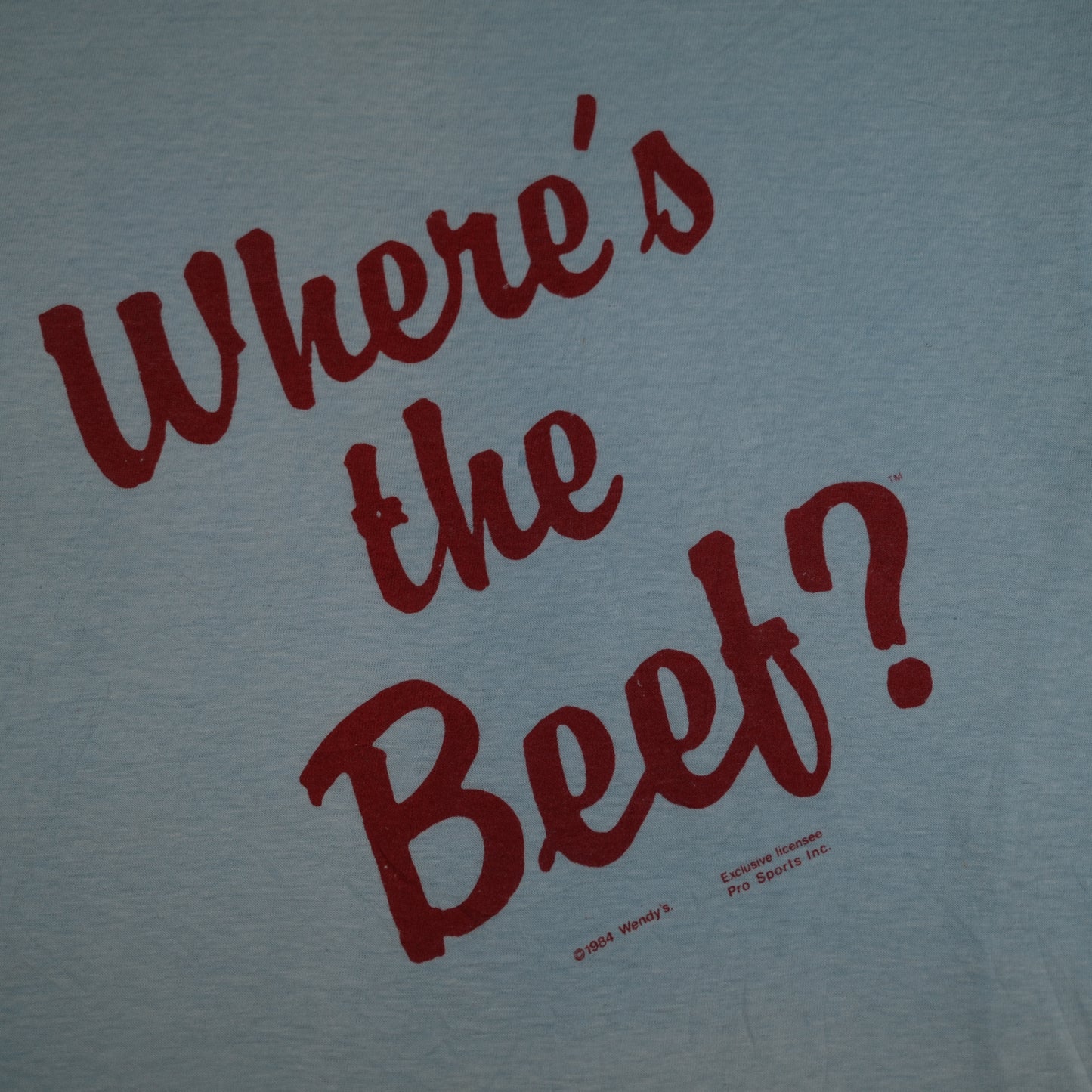 1984 Blue Wendy's "Wheres the Beef" t-shirt - XS/S