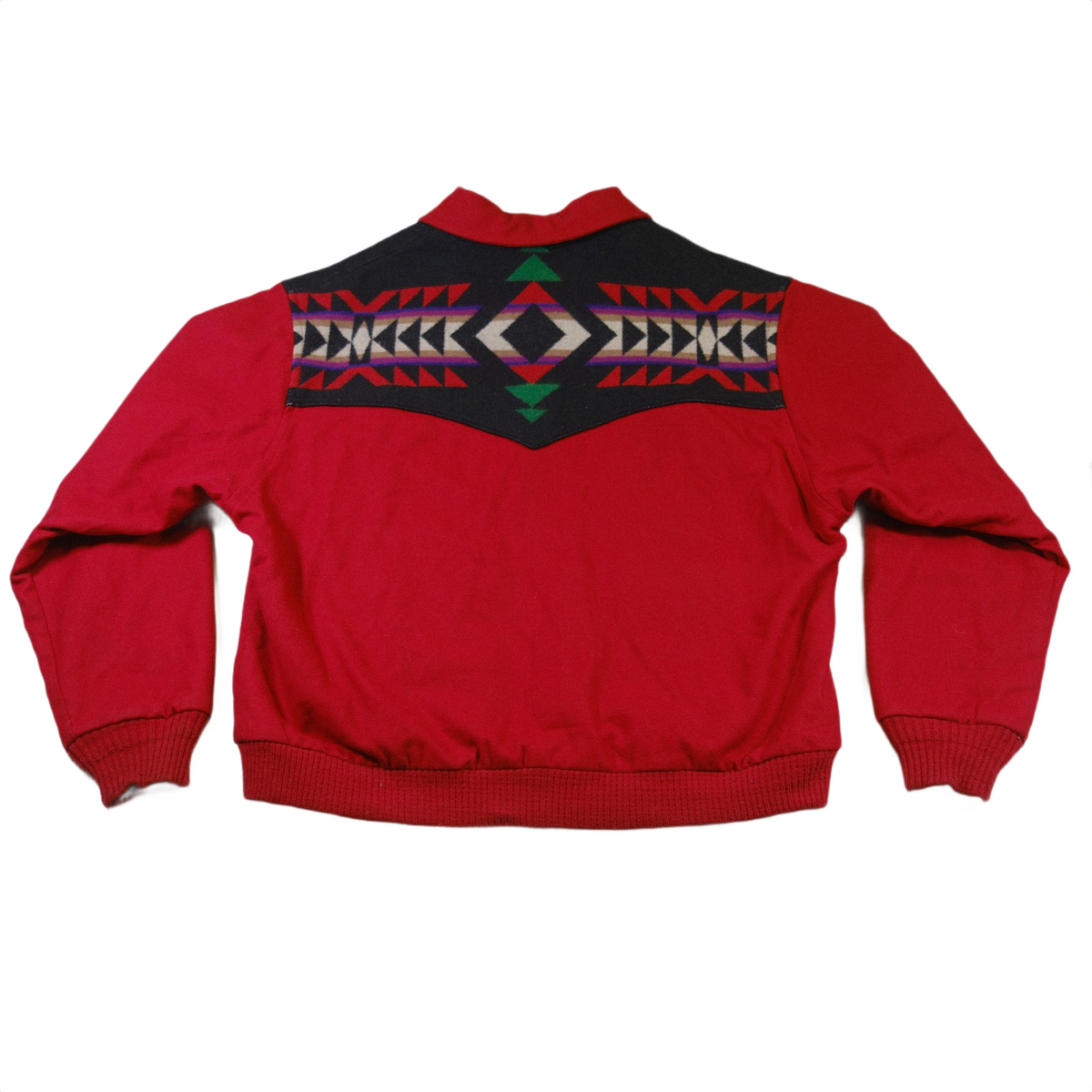 Red Pendelton 'High Grade Western Wear' Wool Bomber Jacket - L/XL