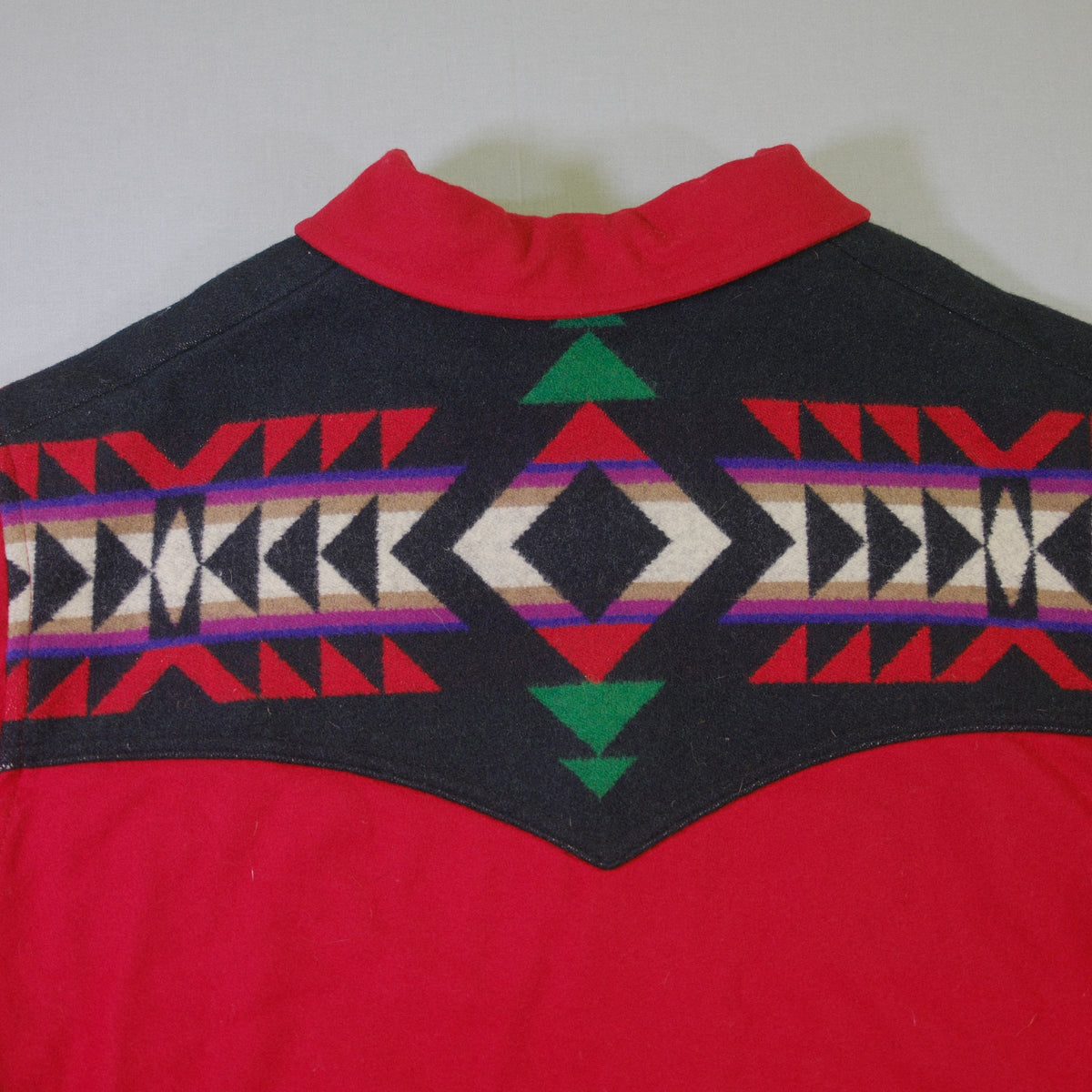 Red Pendelton 'High Grade Western Wear' Wool Bomber Jacket - L/XL