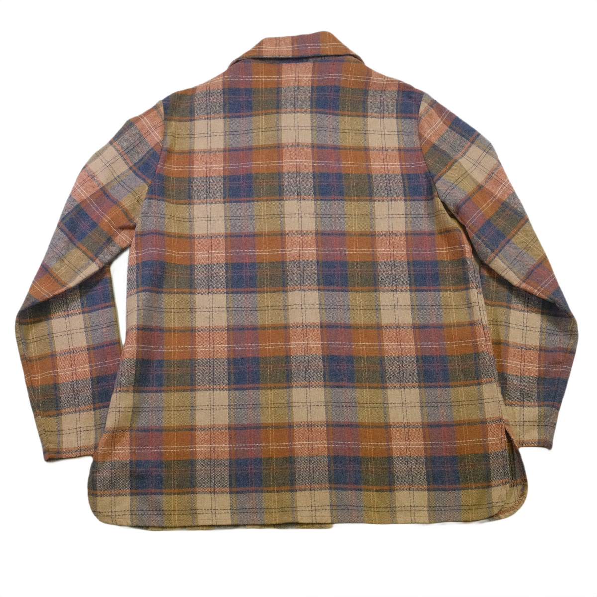 1970's 'Queens Way' button up Brown plaid Shirt - M