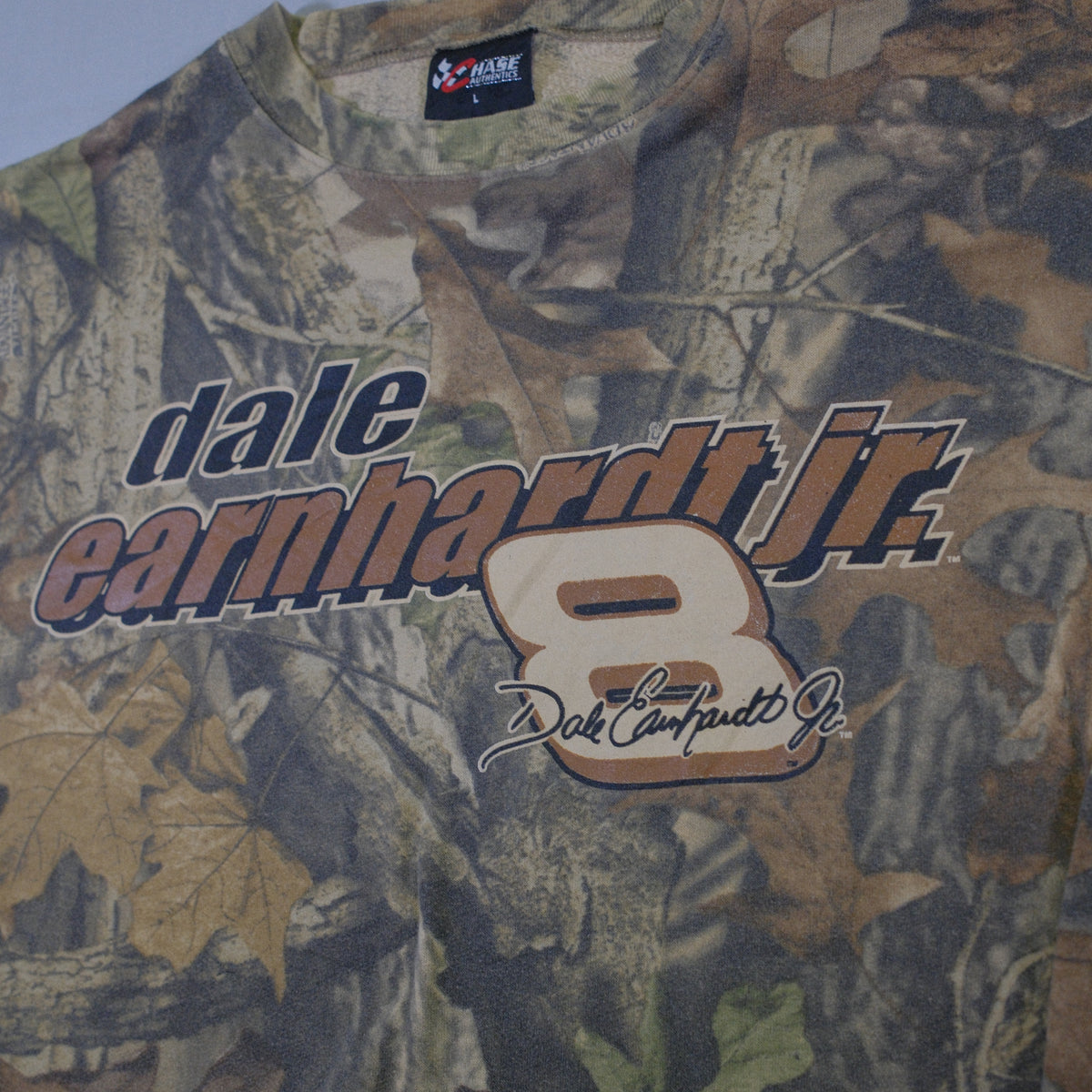 Chase Authentics Dale Earnhardt Junior Nascar Camo Sweater - L