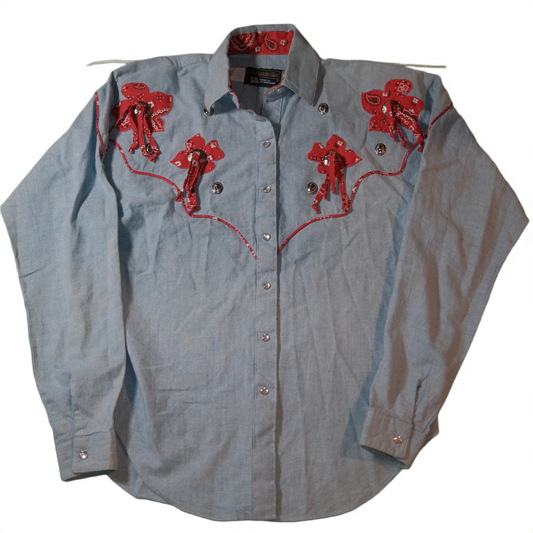 80's Women's Western Shirt - M