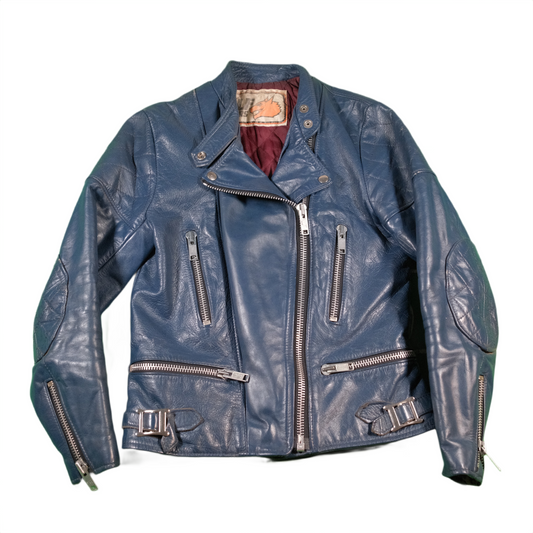 Women's 1970's Wolf Leathers Perfecto style Leather Jacket - XS/S