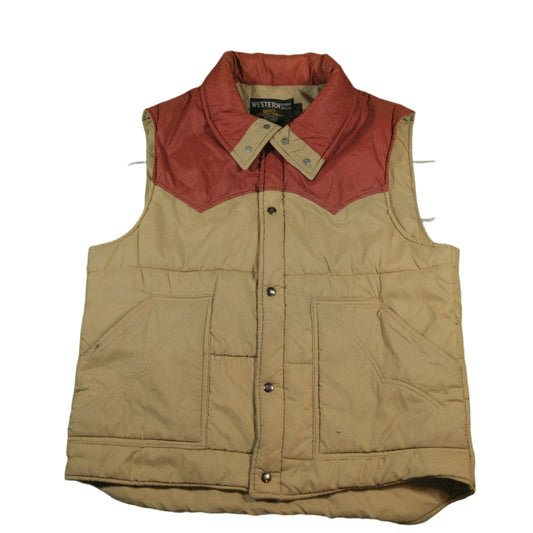 1970's Sears Western Wear Puffer Gilet - L