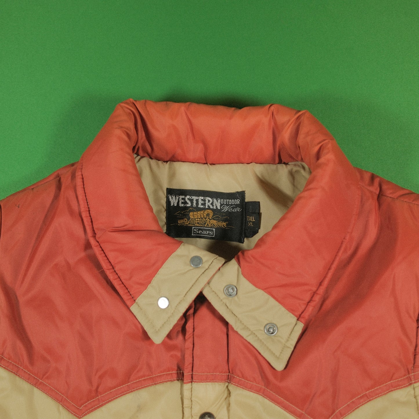 1970's Sears Western Wear Puffer Gilet - L