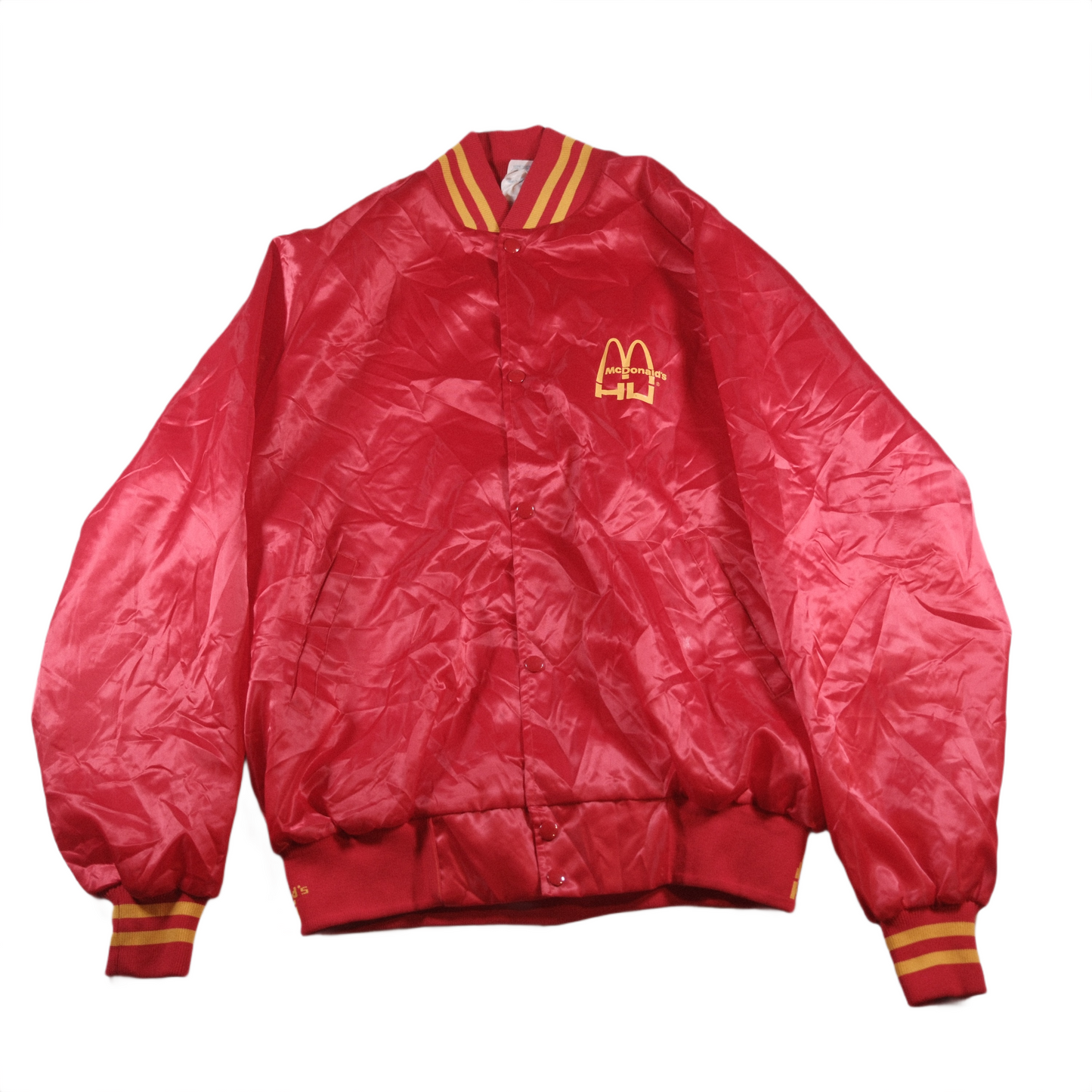 Vintage 1980's Mcdonalds Hamburger university Bomber Jacket - Extra Large